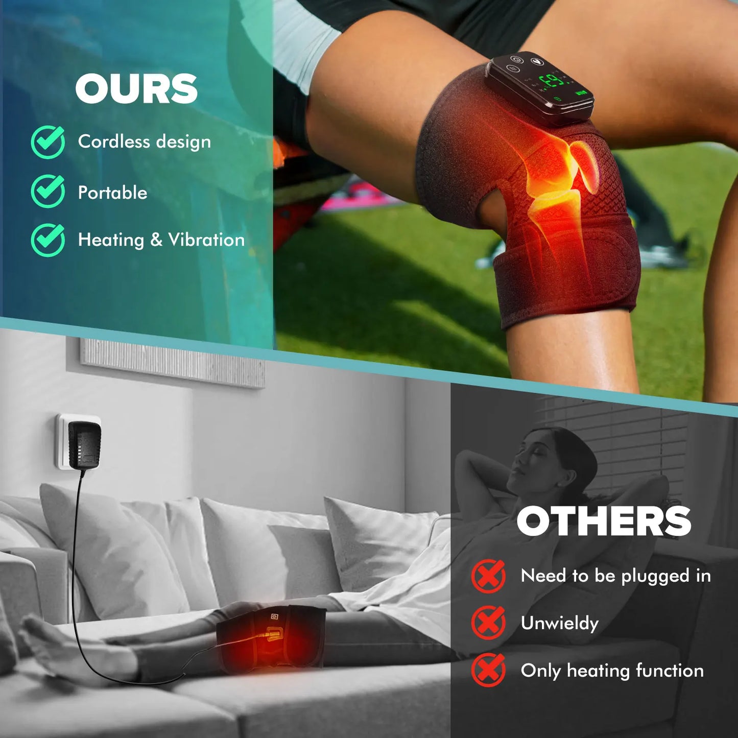 Intelligent Electric Heating Massage Device For Knees And Joints