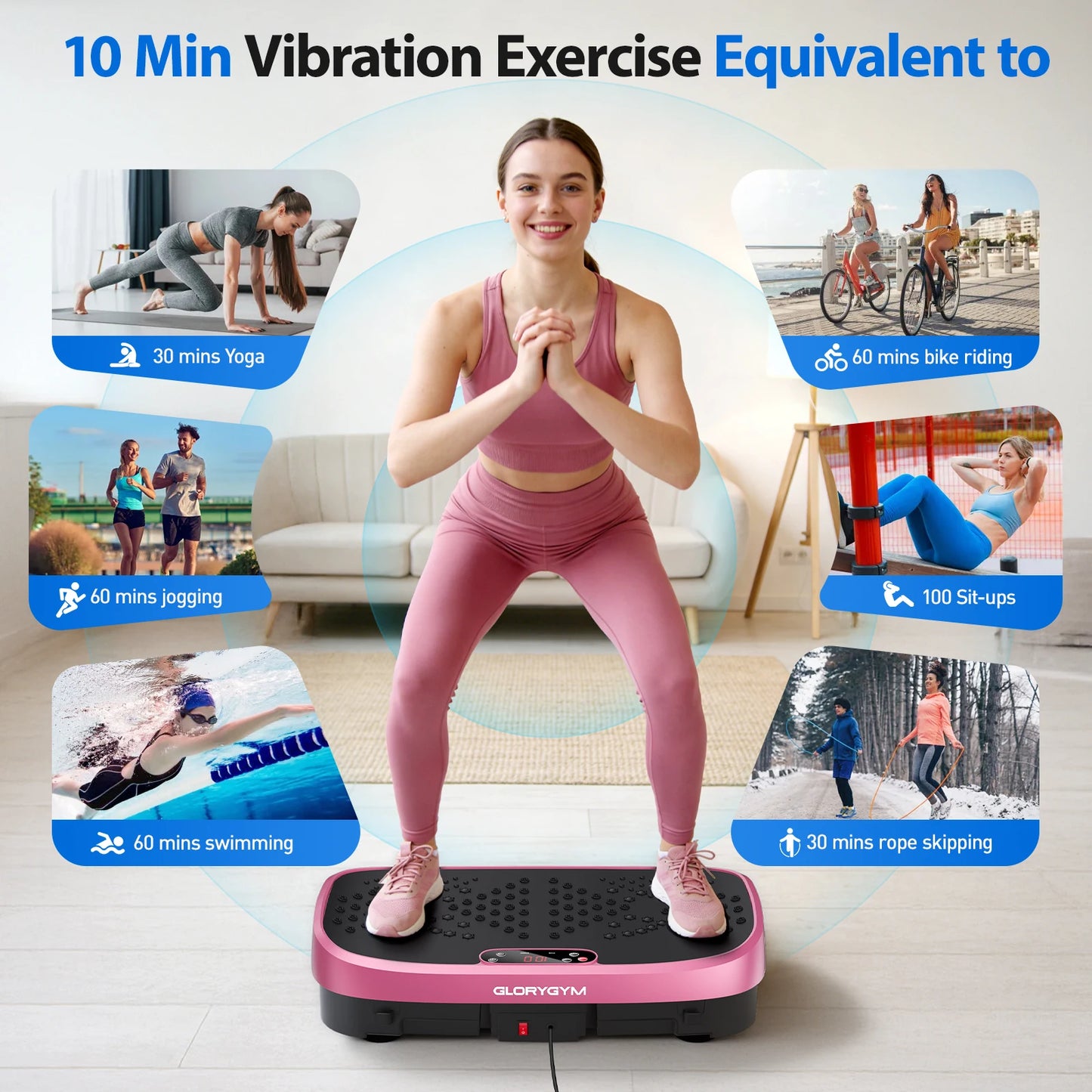 Magnetic Vibration Plate Exercise Machine for Home Gym