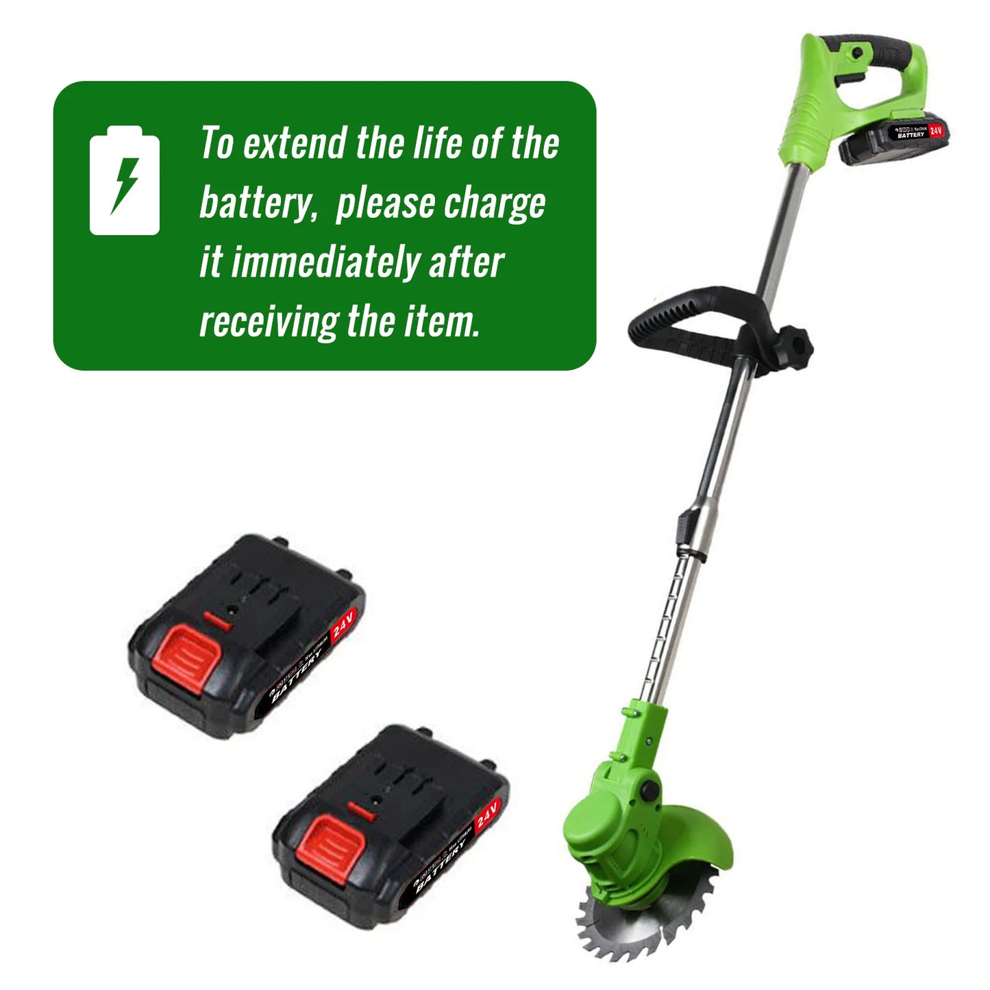 Electric Weed Trimmer 2 In 1 Cordless String Grass Cutter