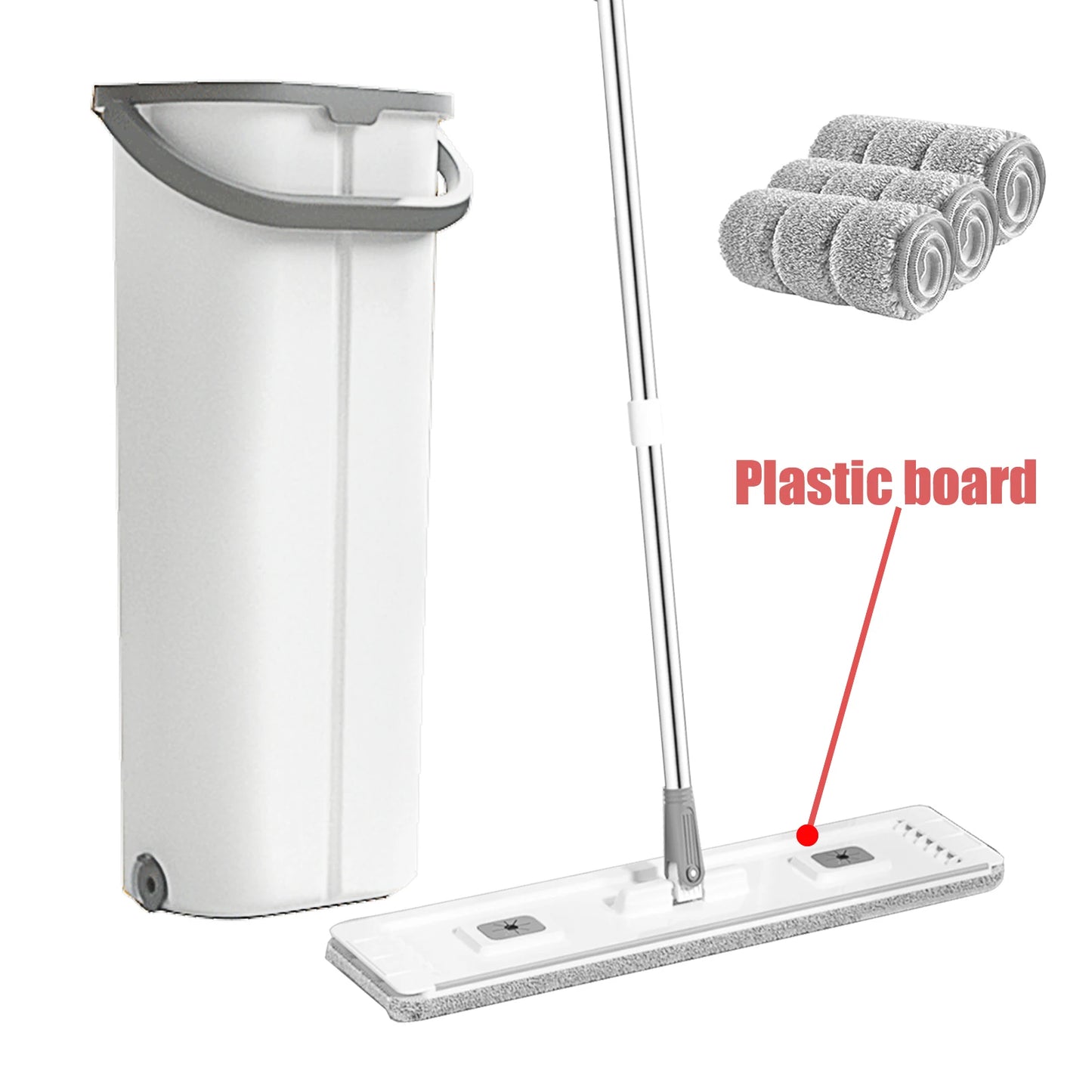 NONECN Microfiber Floor Cleaning Mop With Separate Dirty Water Bucket