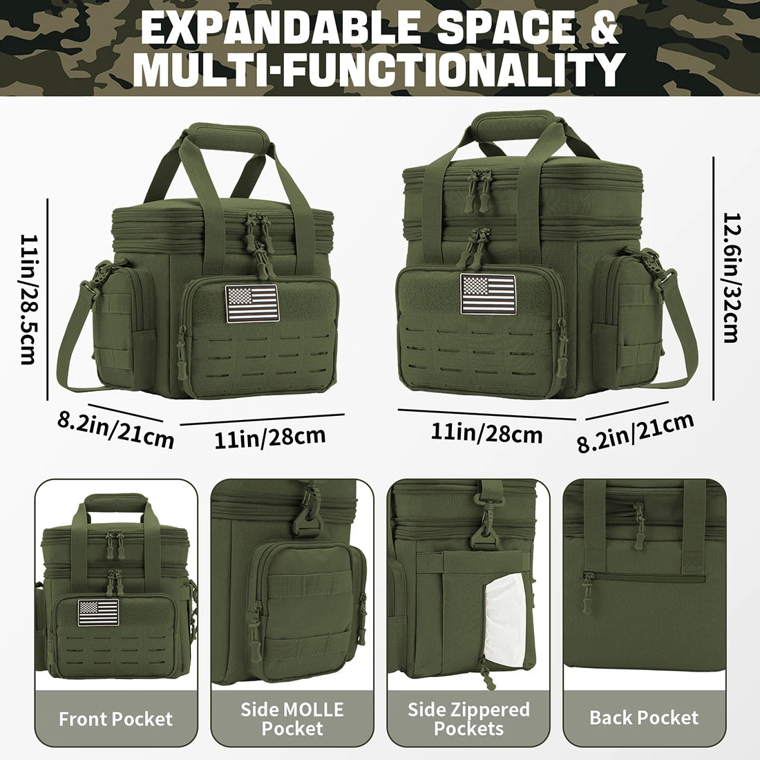 ReFire Gear Tactical Insulated Cooler Bag With MOLLE Webbing