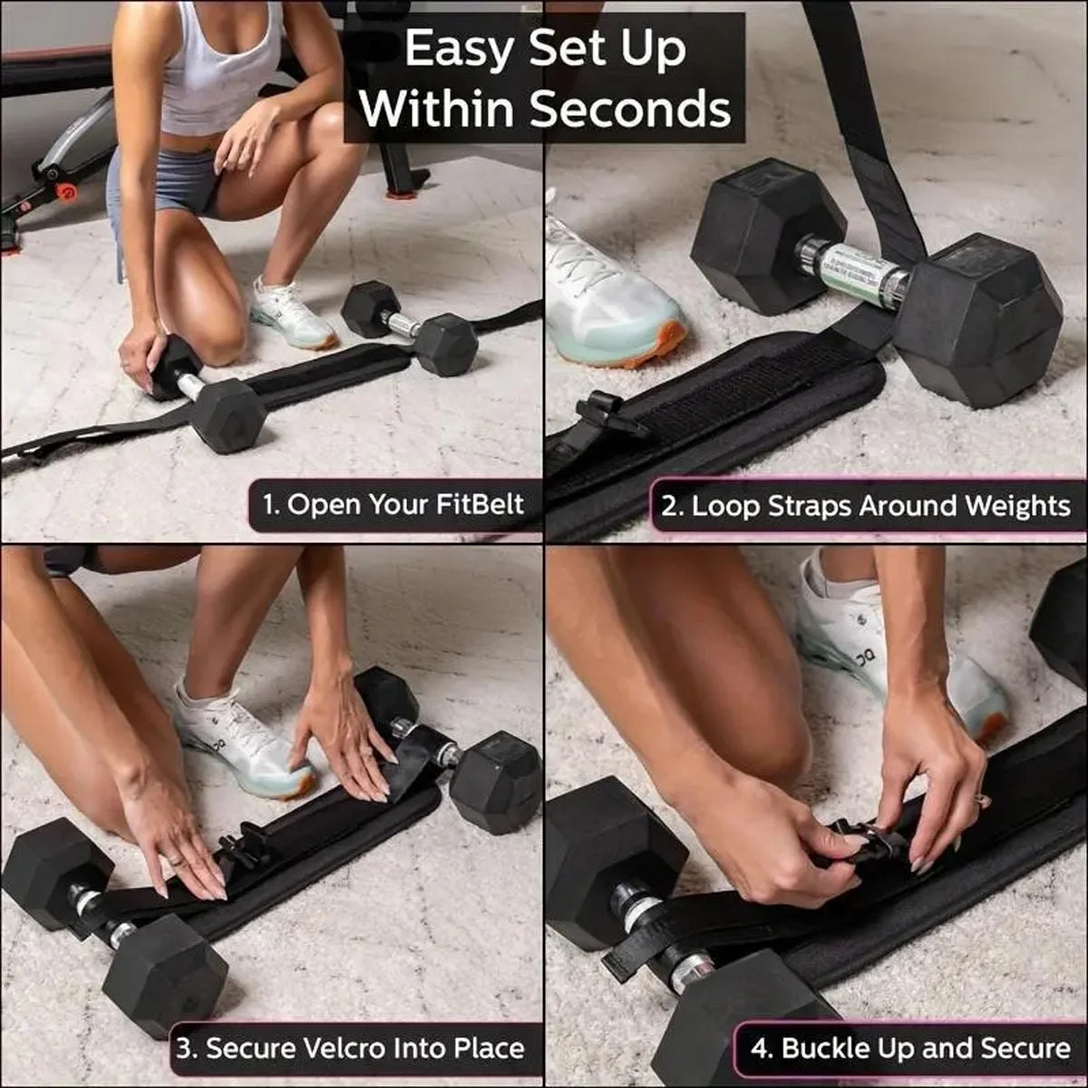 Adjustable Weighted Waist Belt for Home Workouts and Hip Training