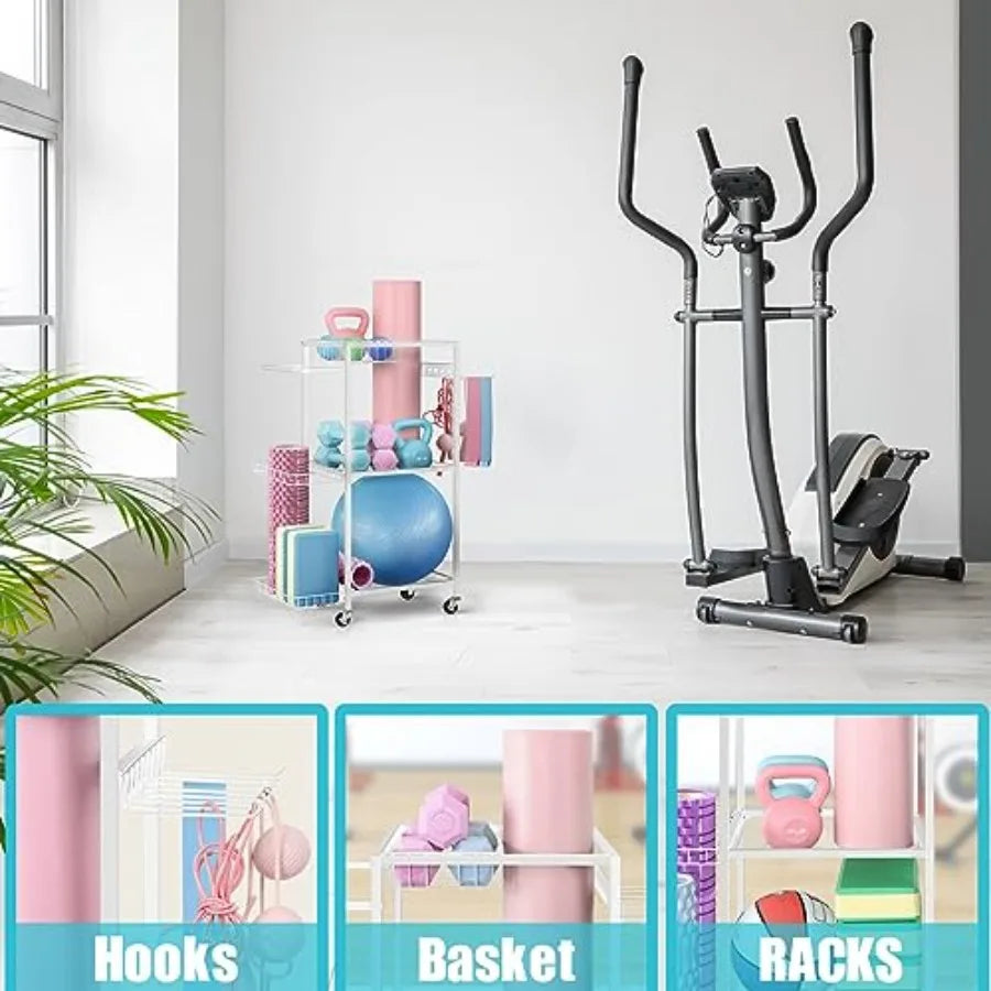 SHXI Yoga Mat Storage Rack Metal Gym Organizer Yoga Mats