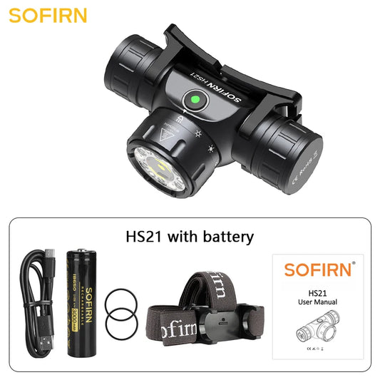 Sofirn HS21 2000lm USB C Rechargeable Headlamp SFT40