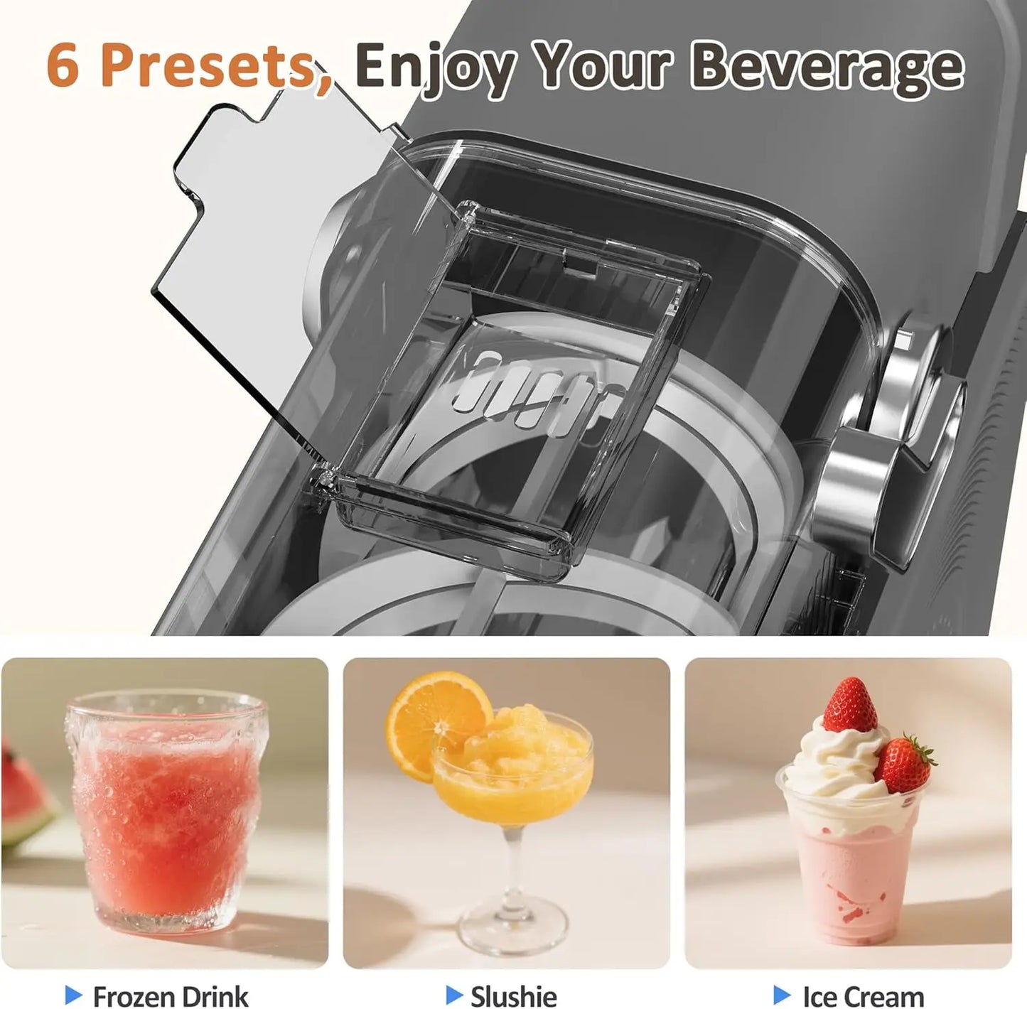 Slushie And Margarita Machine With Auto Cleaning 6 Presets