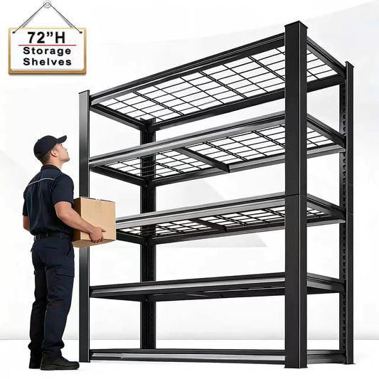 Adjustable Metal Double Layer Column Shelving Unit