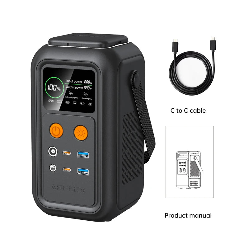 CTOLITY 200W Portable Power Station 192Wh Lifepo4 Battery