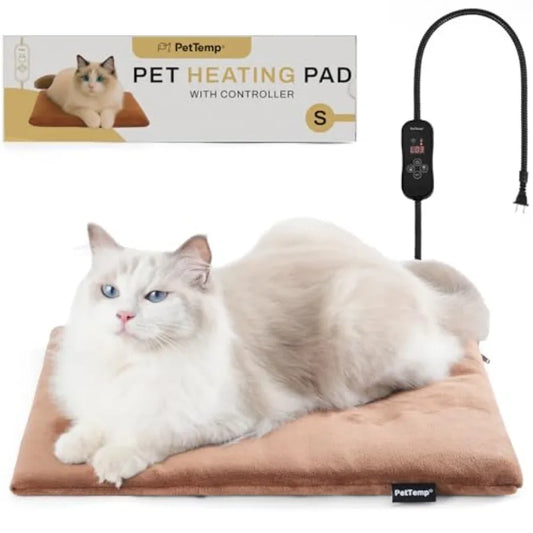 Heated Cat Bed And Pet Heating Pad With Adjustable Heat