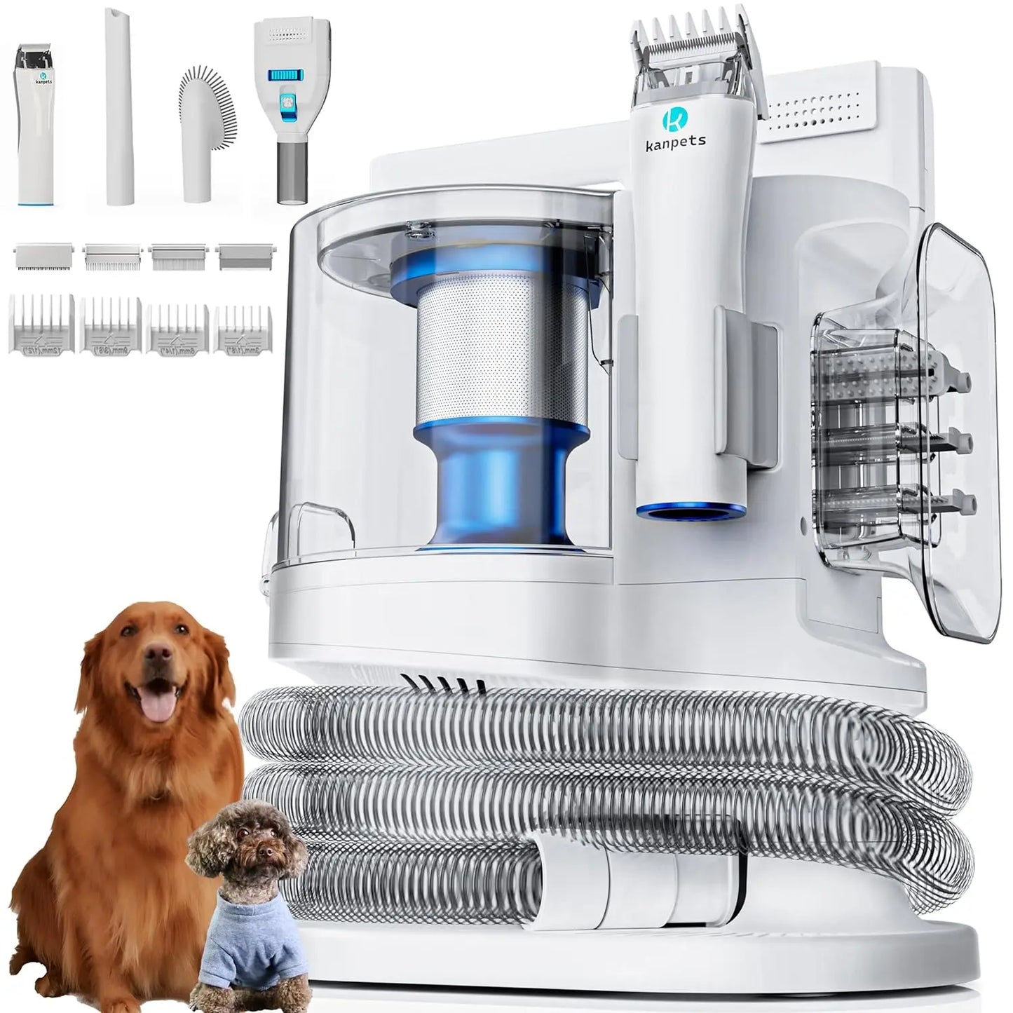 Pet Hair Vacuum With Dust Bin And Precision Grooming Tools