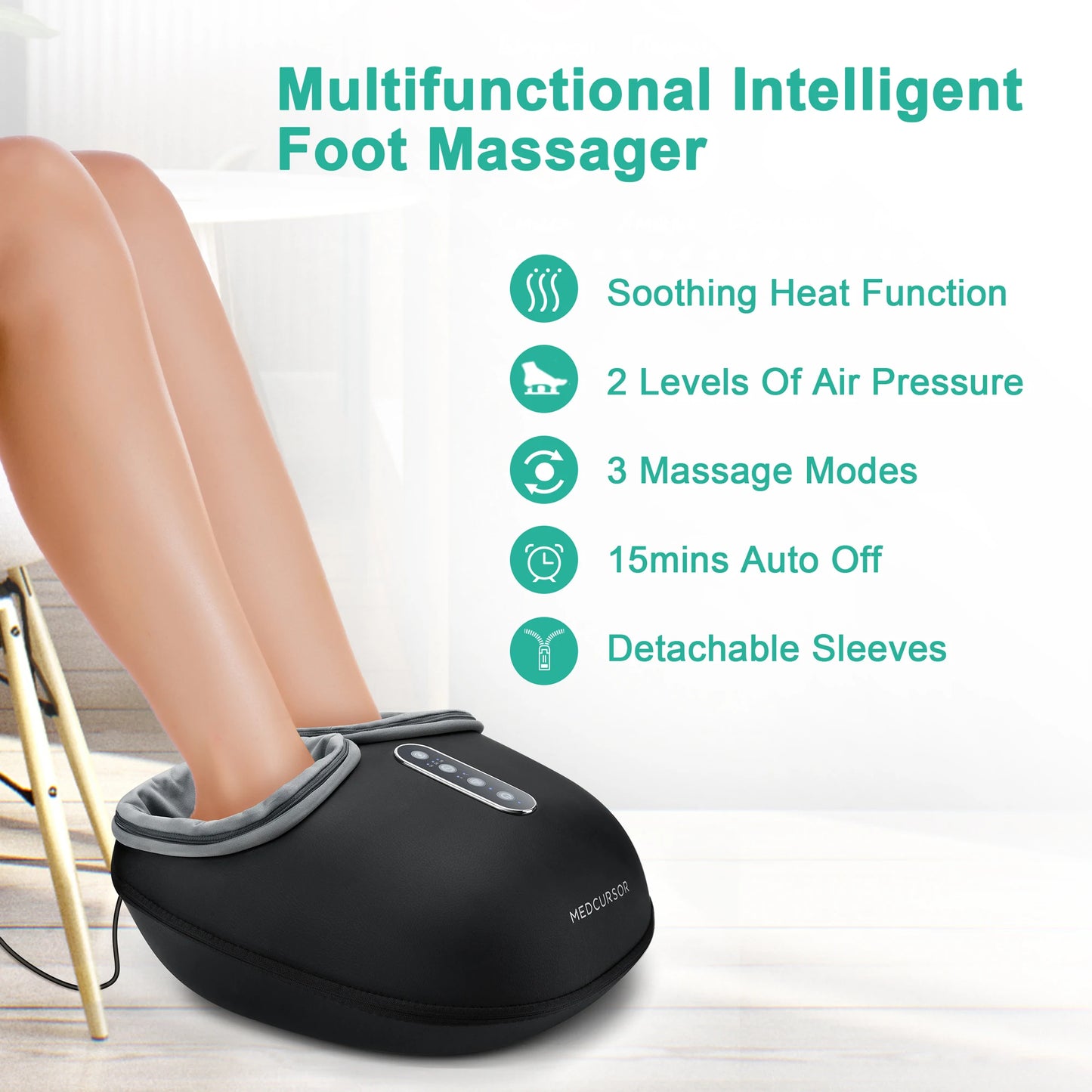 Medcursor Shiatsu Foot Massager With Heat Therapy