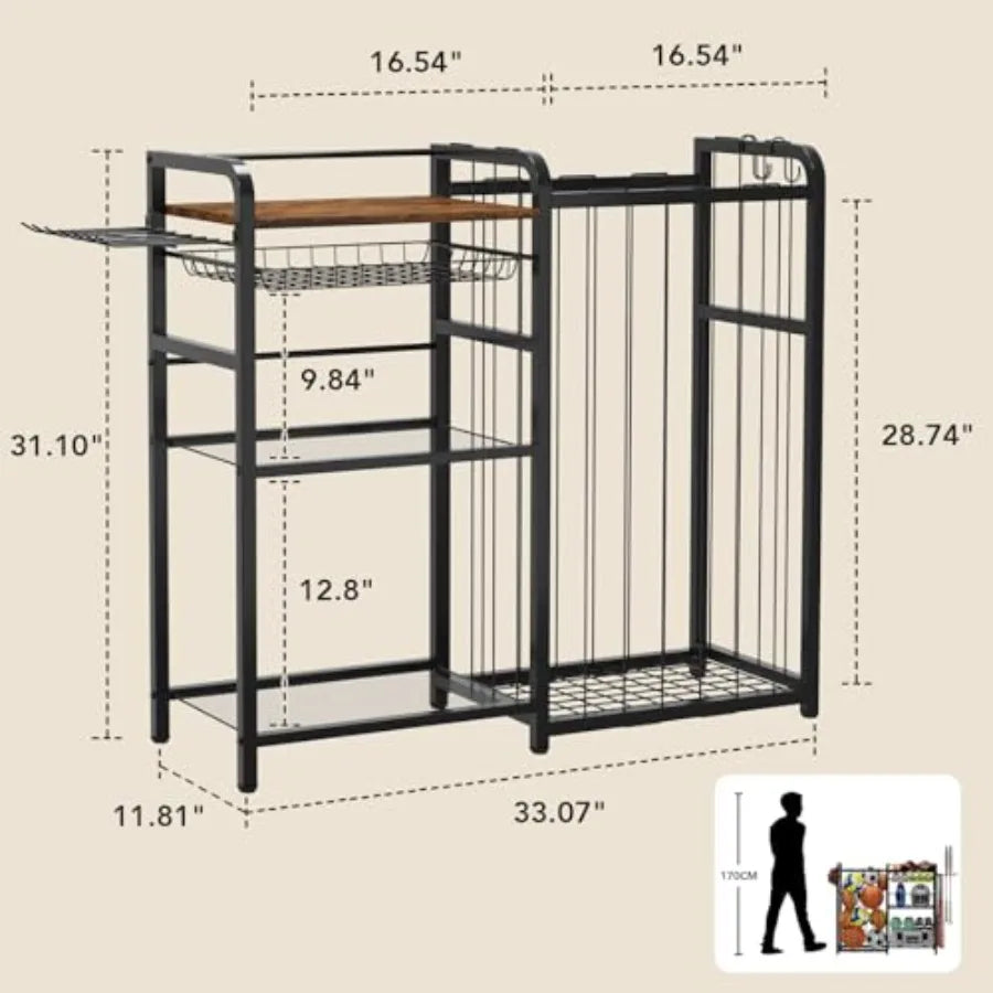 SHXI Garage Sports Equipment Organizer With Hooks And Storage