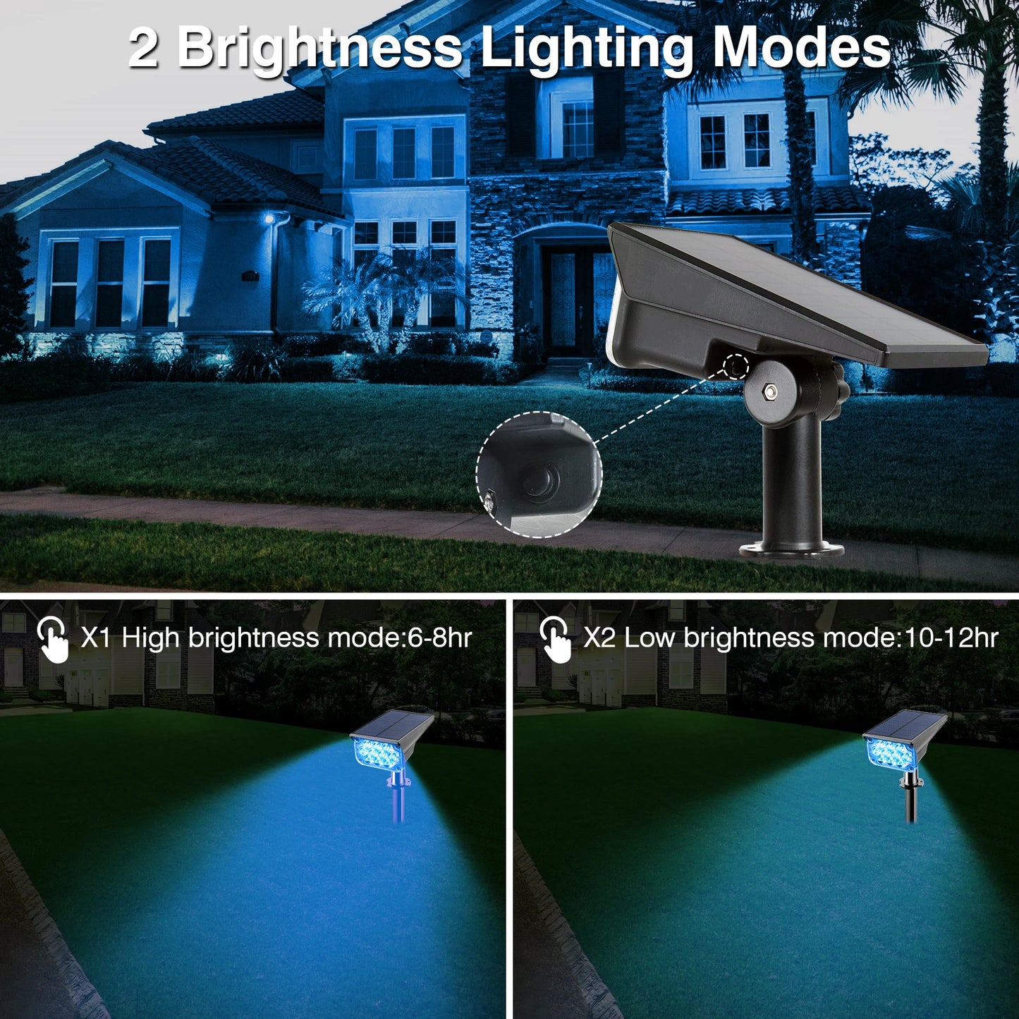 T-SUNRISE Solar LED Outdoor Light IP65 Waterproof Garden Wall