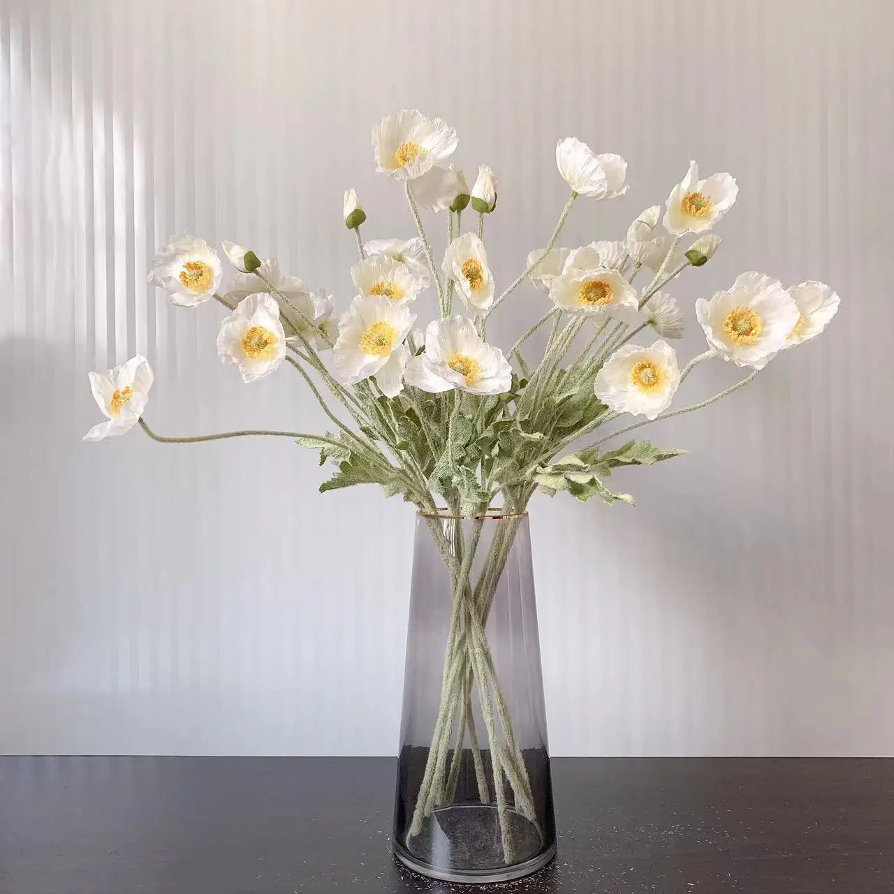 Artificial Poppy Flowers Bouquet Four-Head for Home Decor