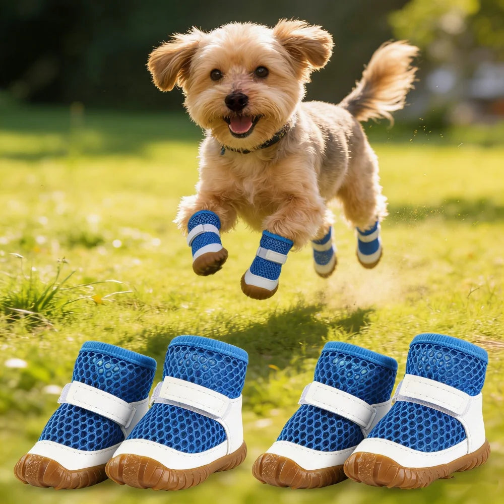 Waterproof Mesh Dog Boots Anti Slip Paw Protector For Dogs