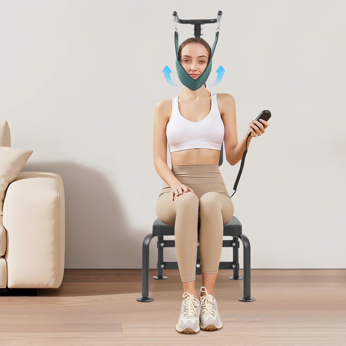 Bymaocar Electric Cervical Traction Device With Remote Control