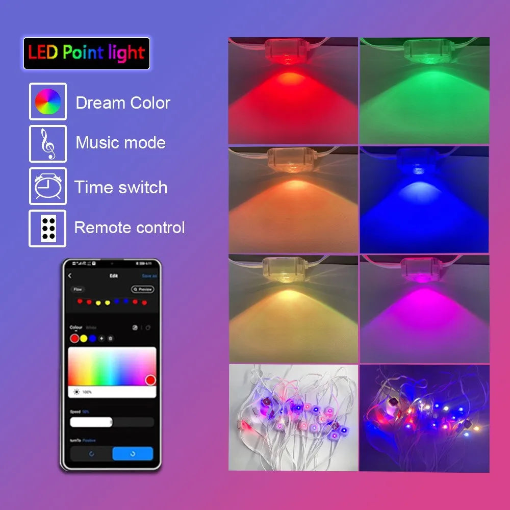 MIMIRGB Outdoor Eaves Lights LED Light Strip With App Control