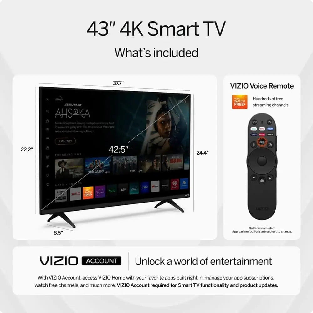 Smart 4K UHD TV Bundle with HDR VRR Bluetooth Alexa