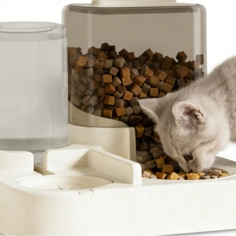 Automatic Pet Feeder and Waterer Gravity Dispenser for Cats