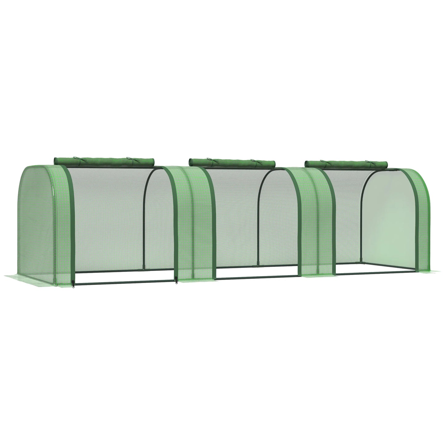 Outsunny Tunnel Greenhouse Grow House With Roll Up Doors