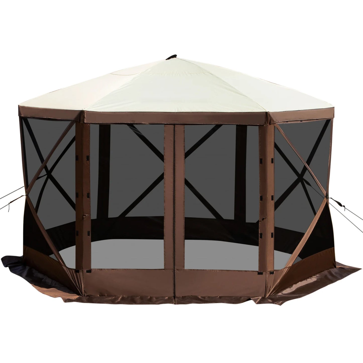 SucceBuy Pop Up Camping Gazebo Shelter Six Sided Shade Tent