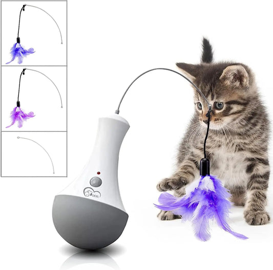 Cat Interactive Feather Toy Teaser For Indoor Play