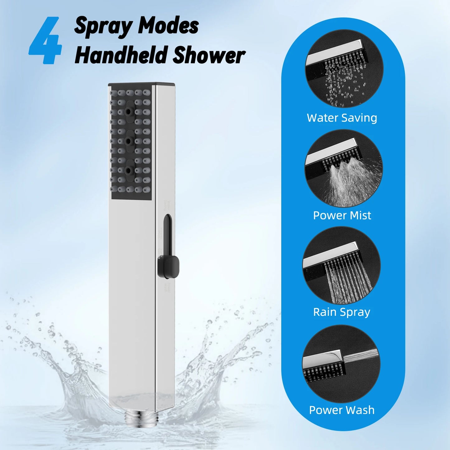 Hibbent Dual Shower Head Combo With Adjustable Slide Bar