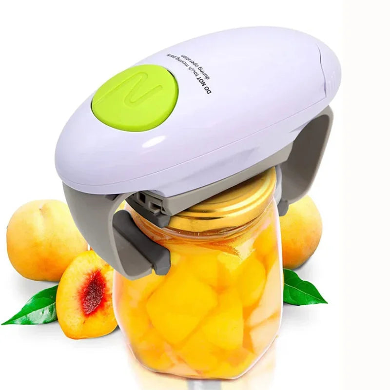 Electric Can Opener With Smooth Edge And Jar Opener