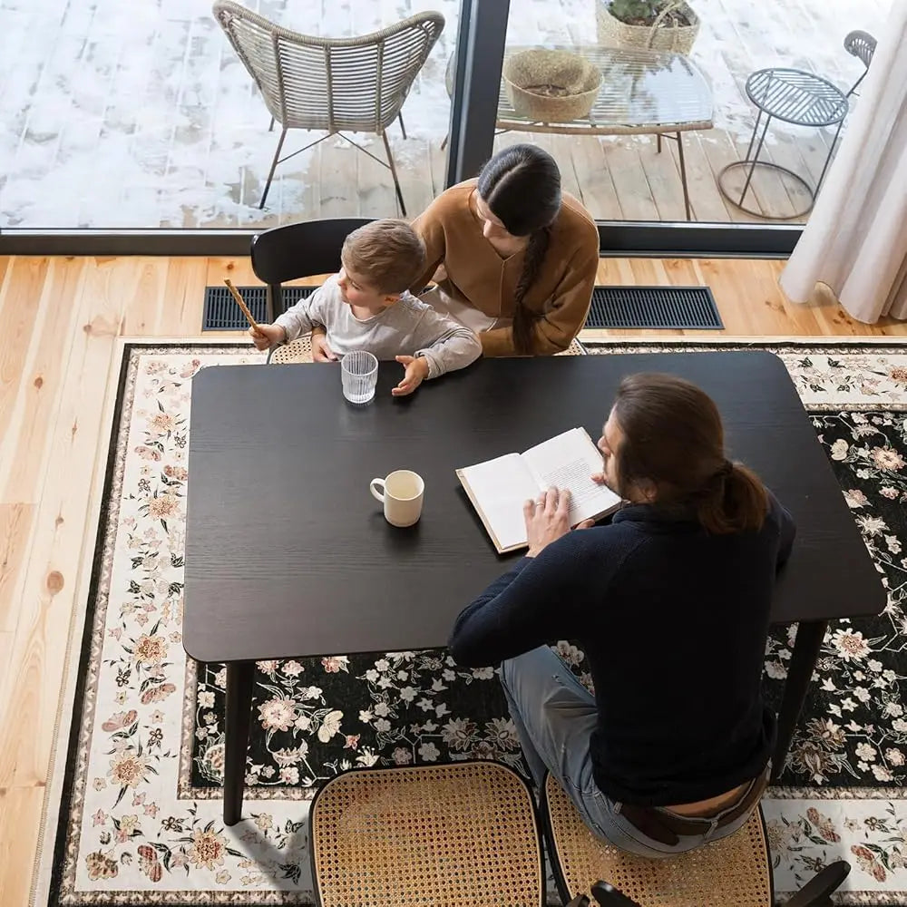 DIXSG Washable Cotton Rug For Living Room Non Slip Oriental Mat