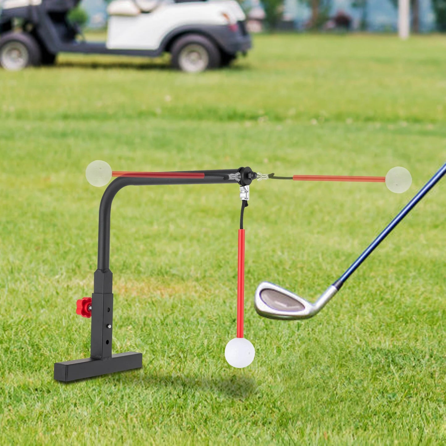 Golf Swing Trainer With Golf Ball And 3 Support Rods