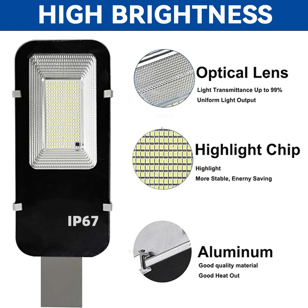 Solar Street Light 8000mAh Dusk to Dawn Flood Lamp Outdoor