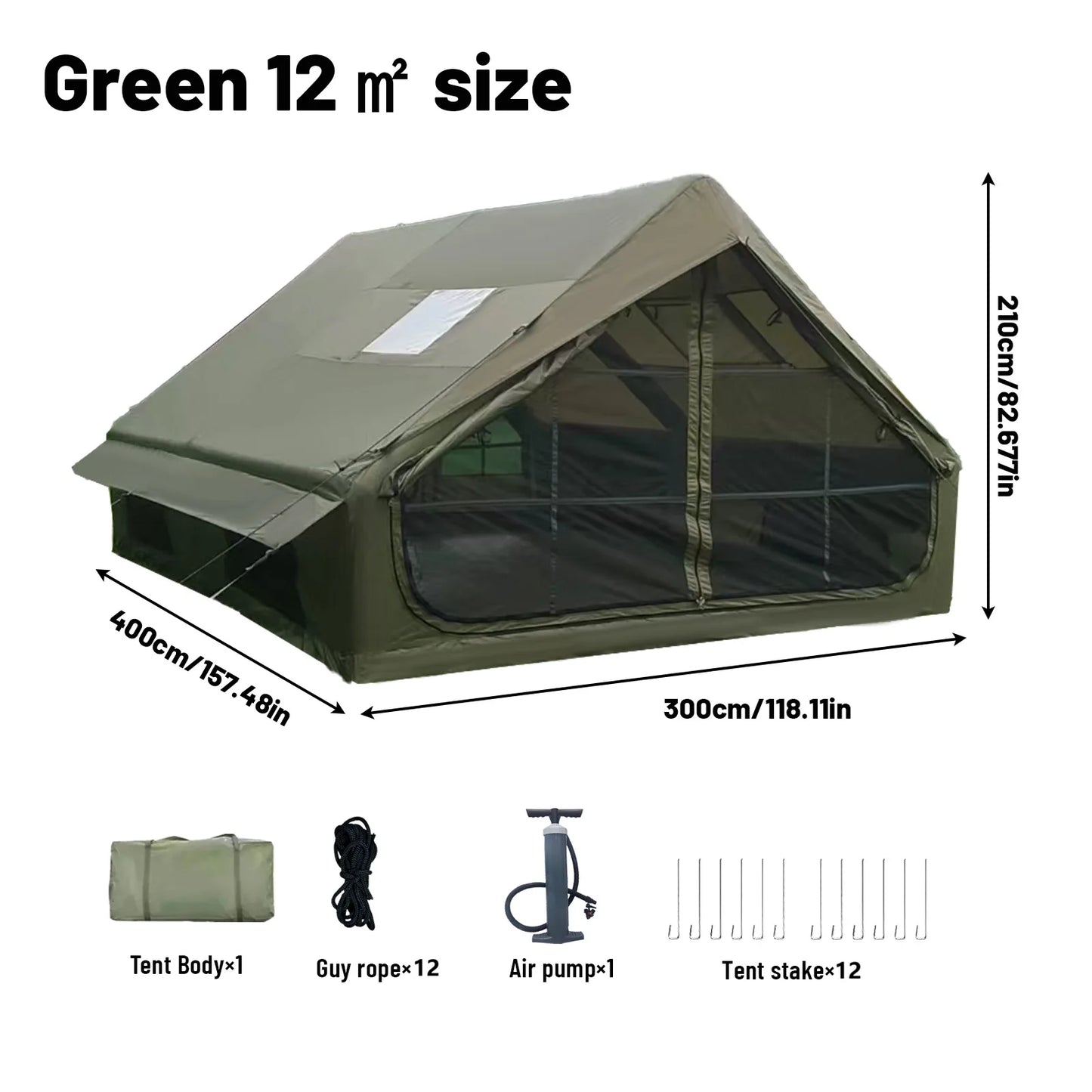 Pakicetus Inflatable Tent With Skylight For Family Outdoor