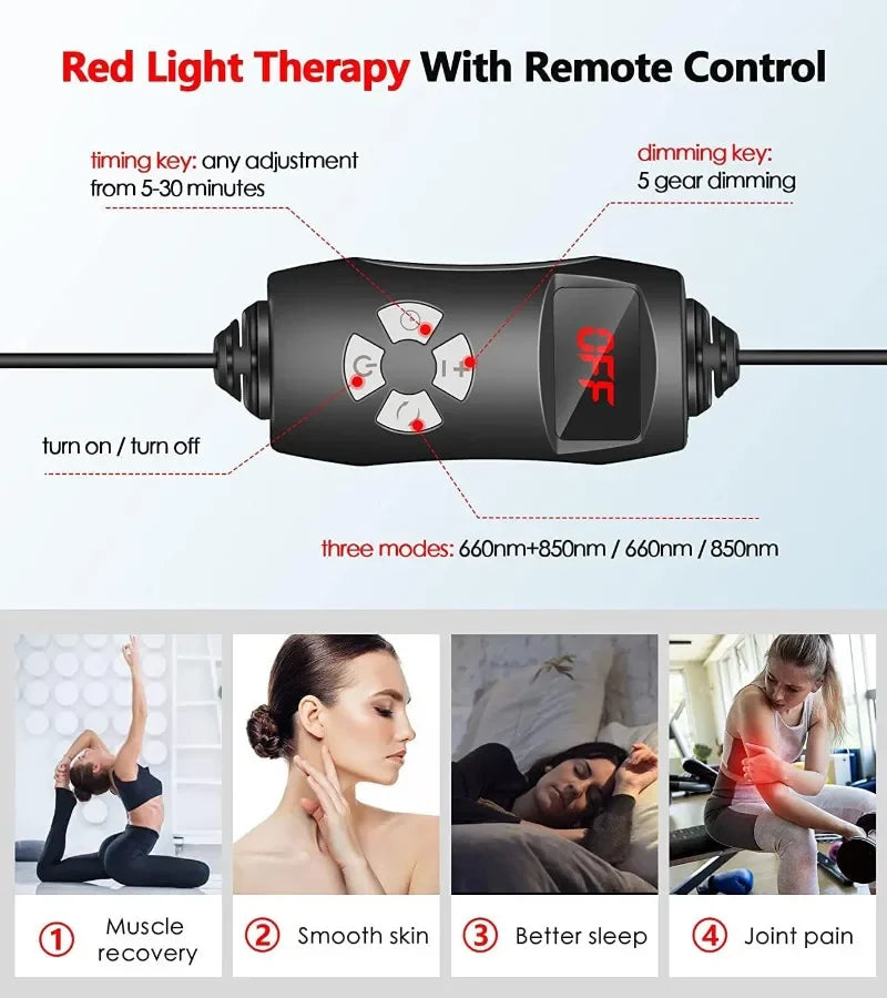 Astarexin Red Light Therapy Lamp For Body Infrared 660nm 850nm