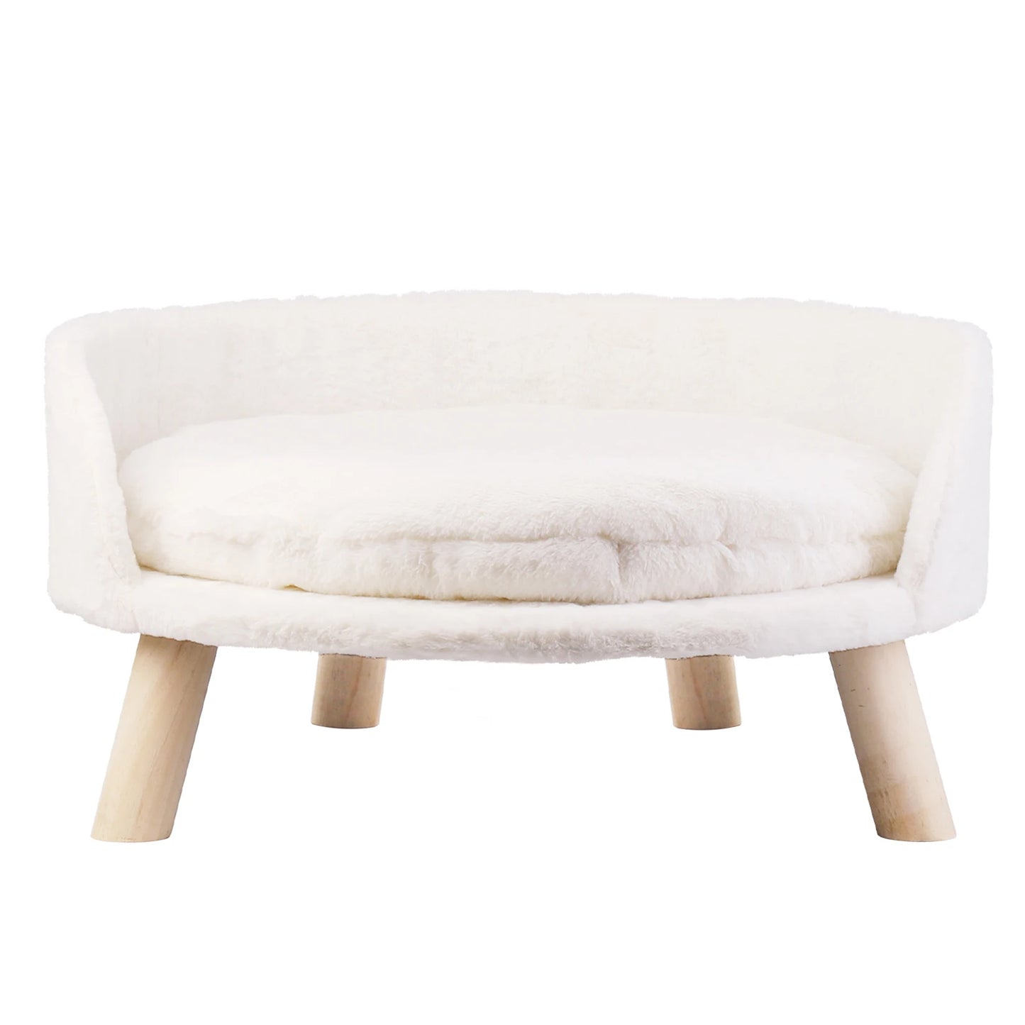 NONECN Luxury Soft Cat Bed With Plush Fabric Cushion Pad