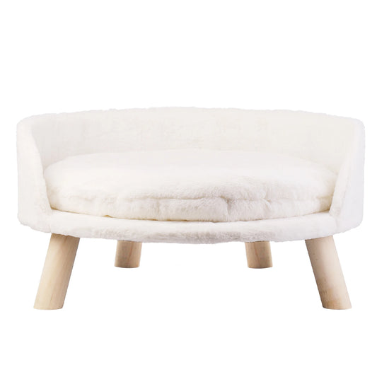 NONECN Luxury Soft Cat Bed With Plush Fabric Cushion Pad