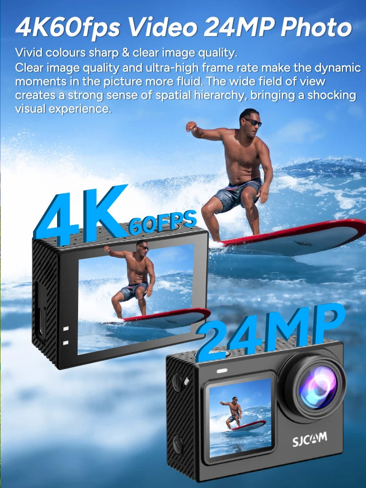 SJCAM SJ6 Pro 4K Action Camera With Dual Screen Waterproof