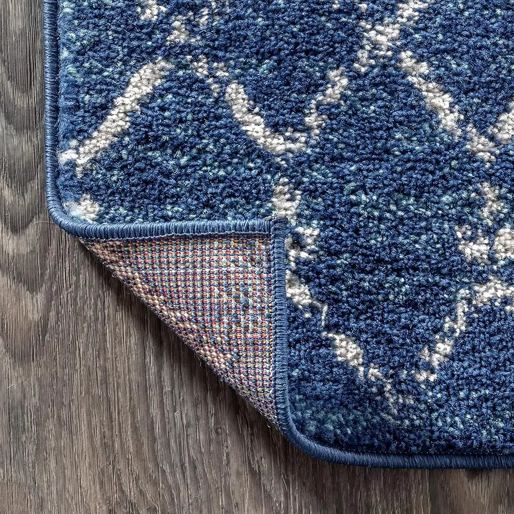 DIXSG Moroccan Hype Boho Diamond Indoor Area Rug Easy Cleaning