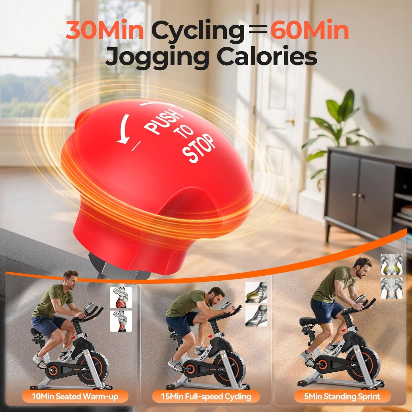 YOSUDA Magnetic Indoor Cycling Bike With App Connectivity And 300 Pound Capacity