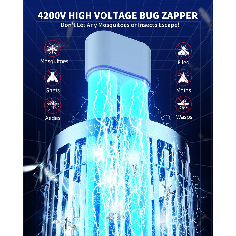Minimoon Bug Zapper With Dual Led Lights IPX4 4200V 15W