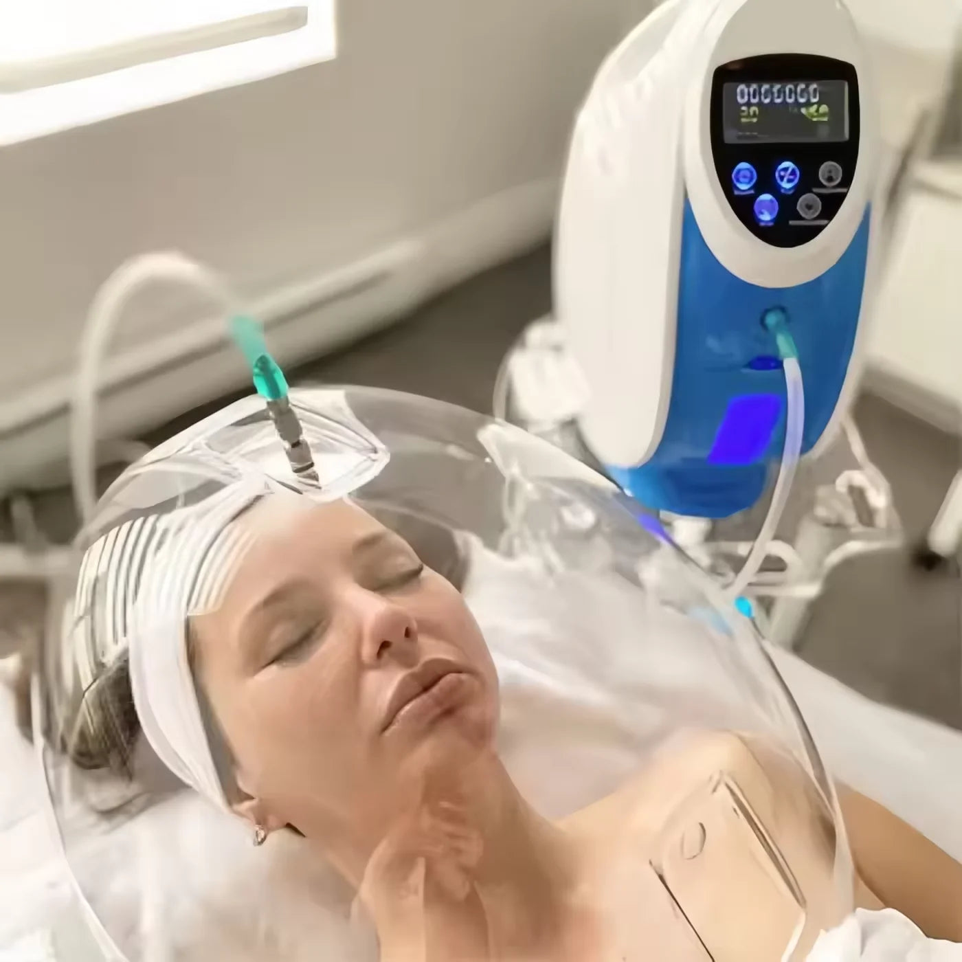 Oxygen Facial Therapy Machine With Oxygen Dome For Skin Rejuvenation