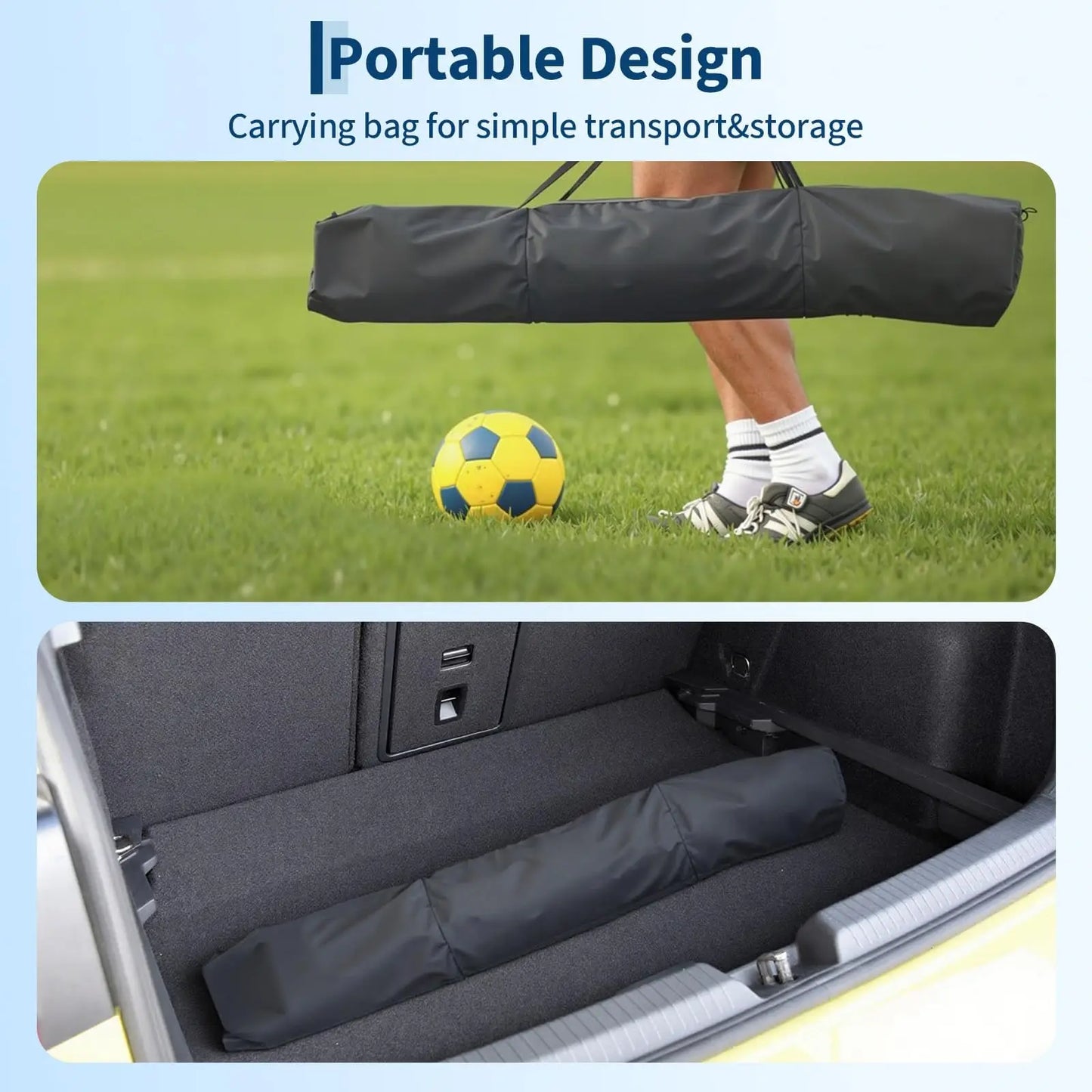 HiMISS Heavy Duty Foldable Soccer Goal With Metal Frame Bag