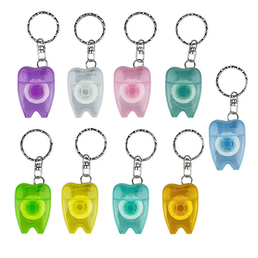 Dental Flosser 15m Interdental Picks With Keychain Pack