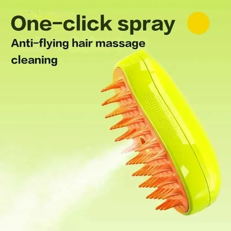 Cat And Dog Steam Brush Grooming Tool With Massage Comb