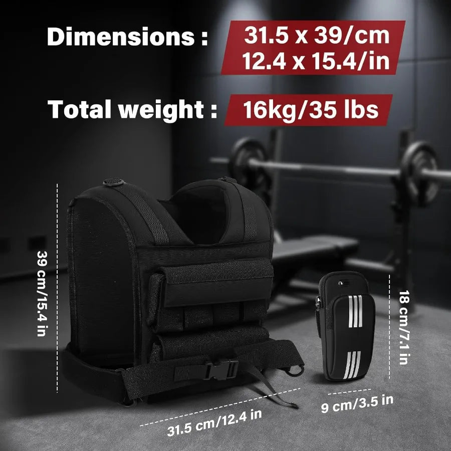 LISM Adjustable Weighted Vest For Walking And Training
