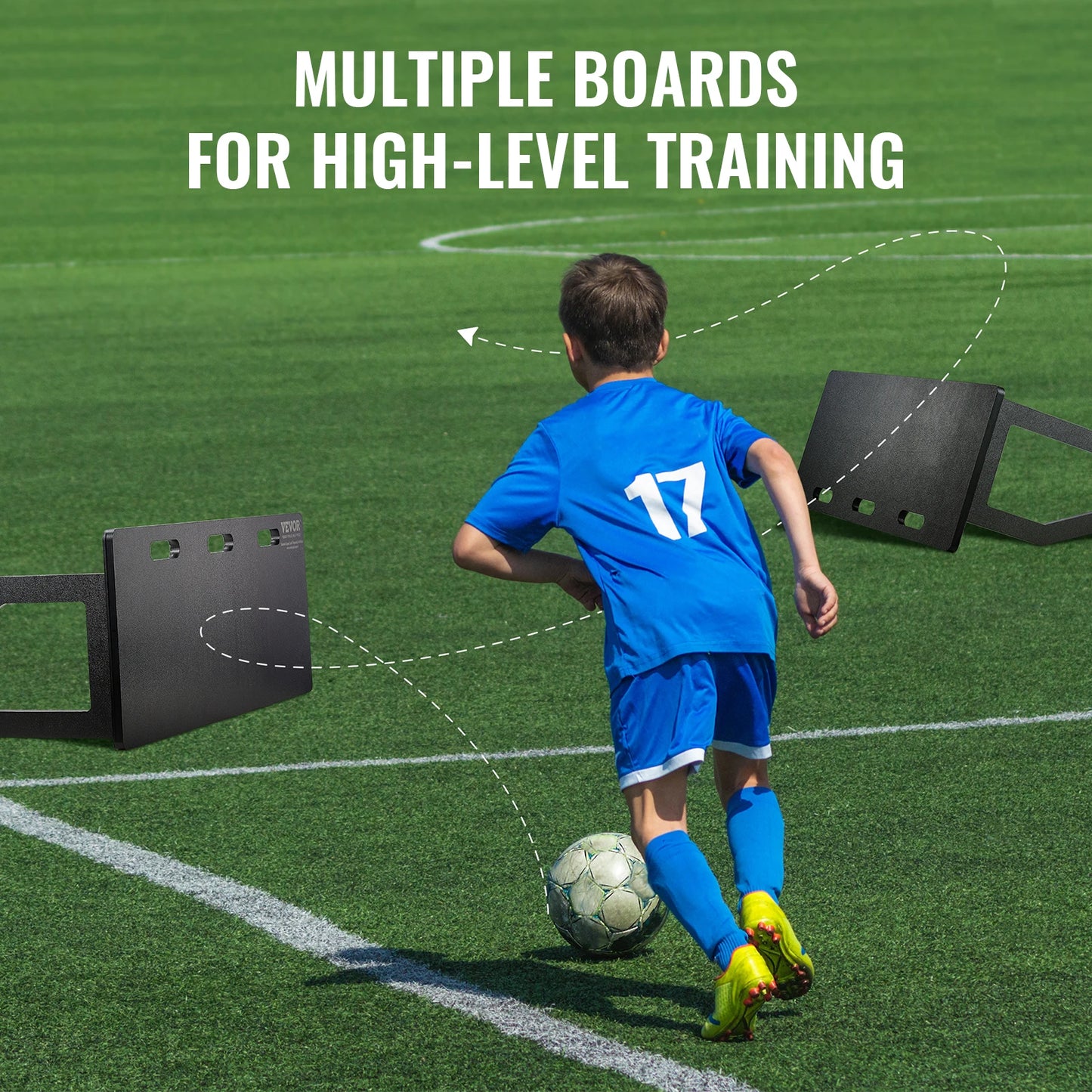 SucceBuy Portable Soccer Rebounder Board With 2 Angles HDPE Kickback