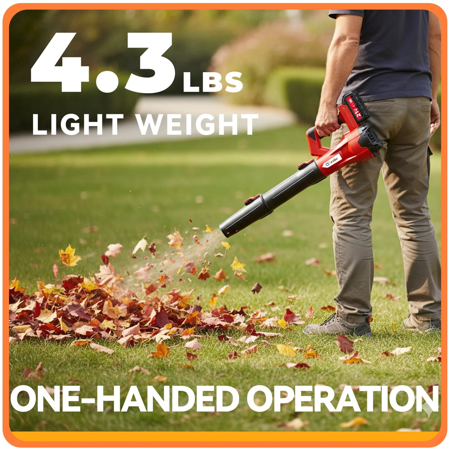 Cordless Leaf Blower 650 CFM With 21V 4.5Ah Battery