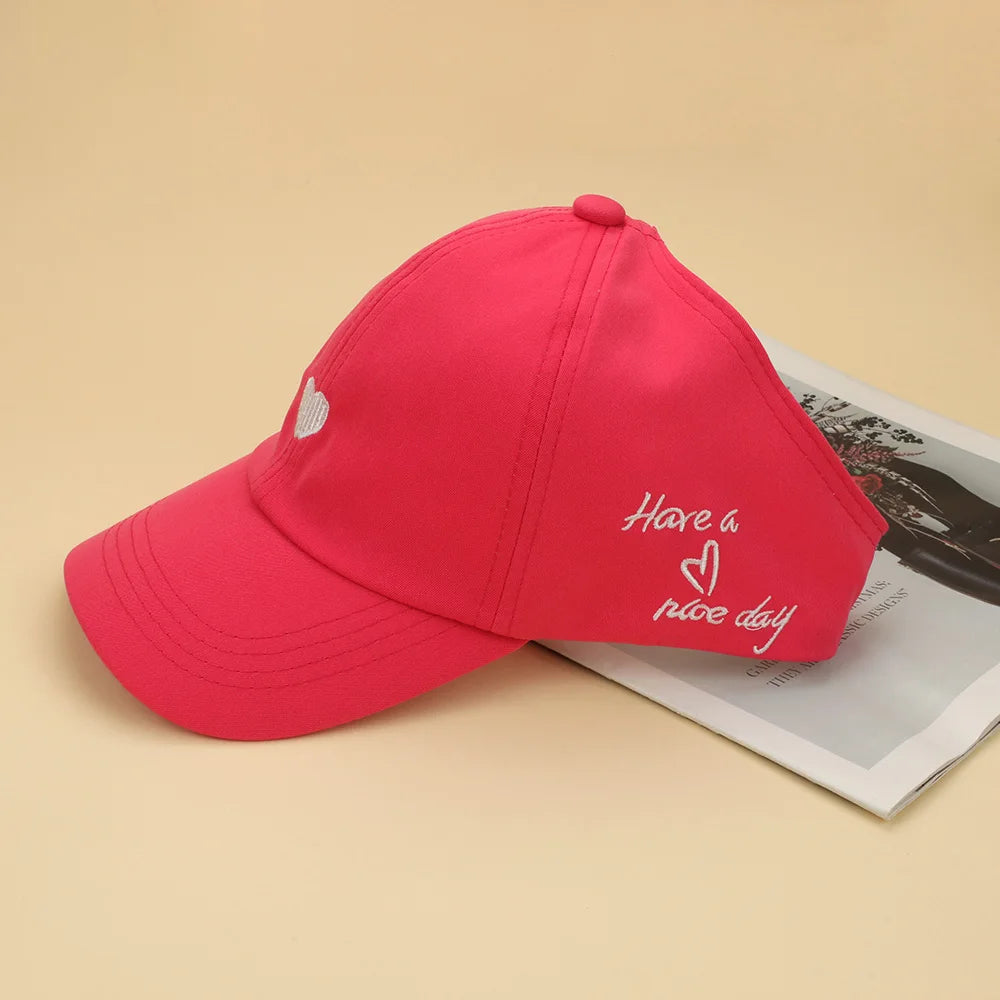 Kids Ponytail Baseball Cap Sun Hat Unisex Travel Cap