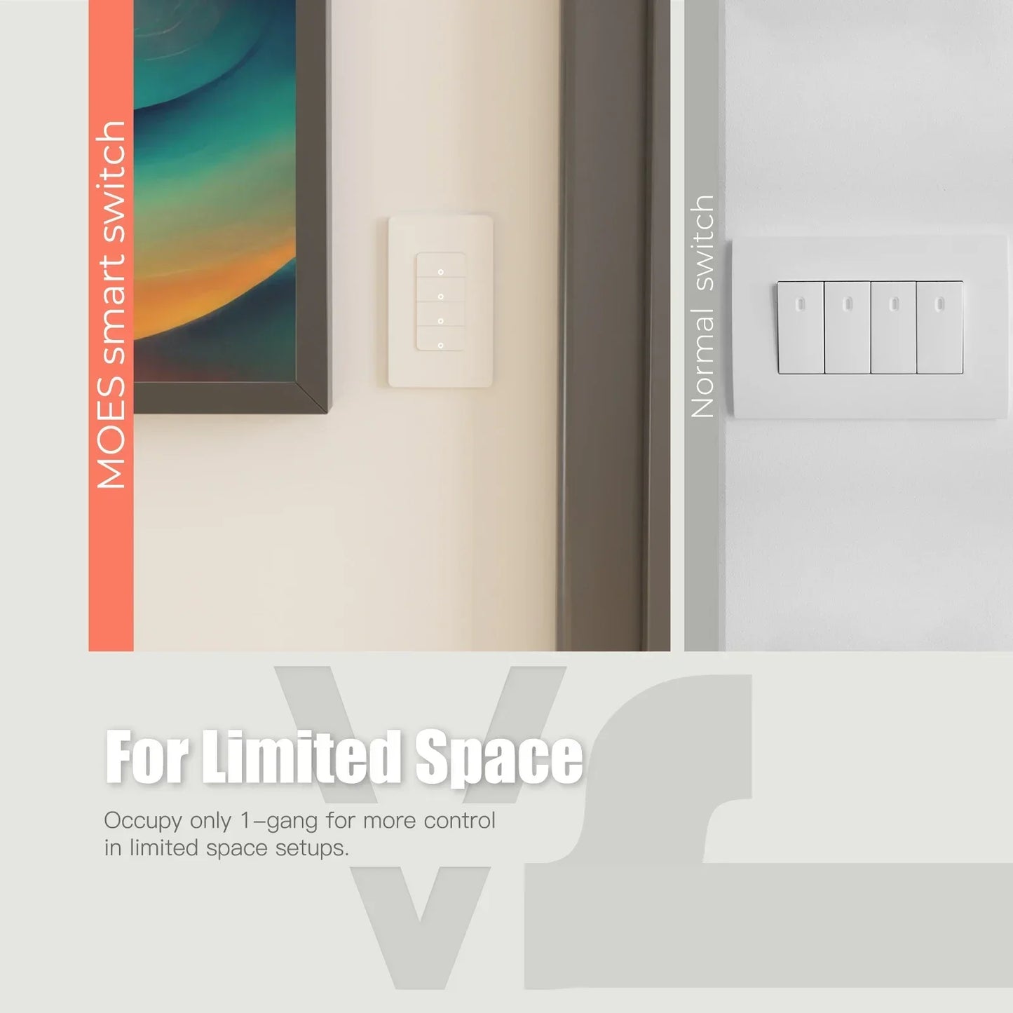 MOES ZigBee Smart Light Switch US Push Button Wall Switch