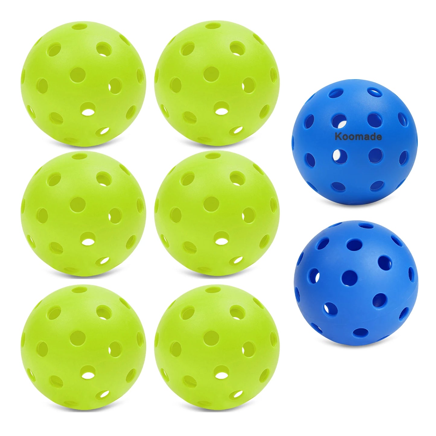 KOOMADE Pickleball Balls 40-Hole Durable Training And Practice Pack