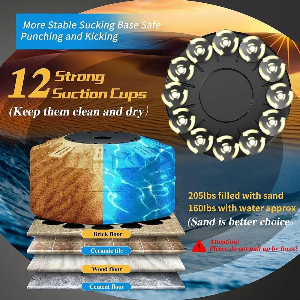 Freestanding Suction Cup Punching Bag For Boxing And MMA Training