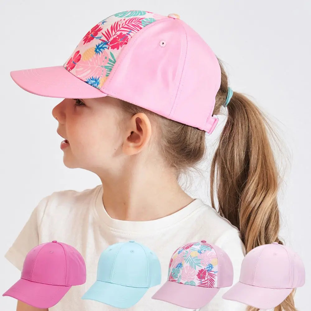Kids Ponytail Baseball Cap Sun Hat Unisex Travel Cap